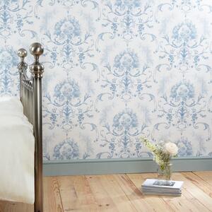 Dorma Toile Blue Wallpaper