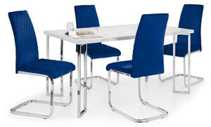 Positno Rectangular Dining Table with 4 Calabria Chairs Blue