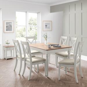 Provence 6 Seater Rectangular Extendable Dining Table, Grey Grey