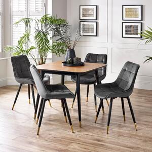 Findlay 4 Seater Square Dining Table, Beech Wood Brown