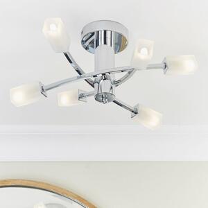 Vogue Havana 6 Light Semi Flush Ceiling Light