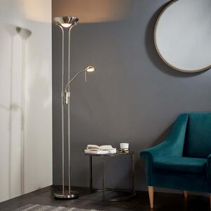 Vogue Rome Father And Child Floor Lamp Satin Nickel