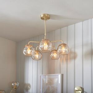 Vogue Arkoma Glass 5 Light Chandelier