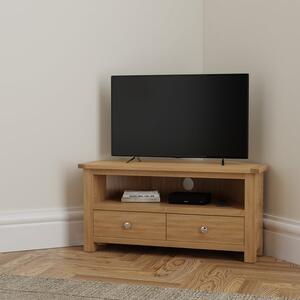 Bromley Corner TV Unit, Oak for TVs up to 40"