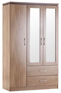 Charles Triple Wardrobe, Mirrored