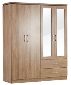 Charles 4 Door Wardrobe, Mirrored