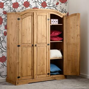 Corona Triple Wardrobe, Pine