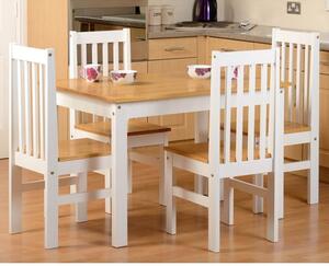 Ludlow Rectangular Dining Table with 4 Chairs, White