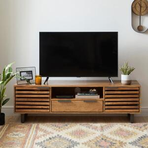 Orsen Wide TV Unit, Mango Wood for TVs up to 60"