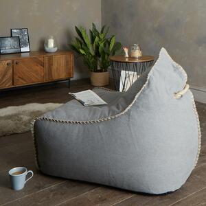 Charcoal Canvas Bean Bag Chair