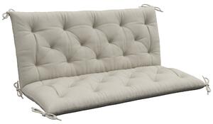Outsunny Garden Bench Cushion, 2 Seater Swing Chair Cushion, Seat Pad with Ties for Indoor and Outdoor Use, 110 x 120 cm