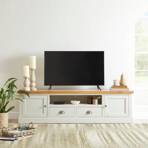 Compton Extra Wide TV Unit, Ivory for TVs up to 80"