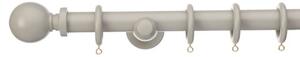 Ashton Fixed Wooden Curtain Pole with Rings