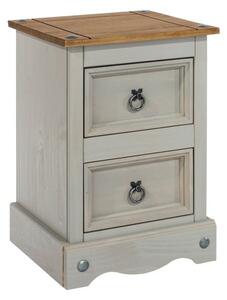 Corona 2 Drawer Bedside Table, Pine