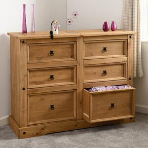 Corona 6 Drawer Chest, Pine