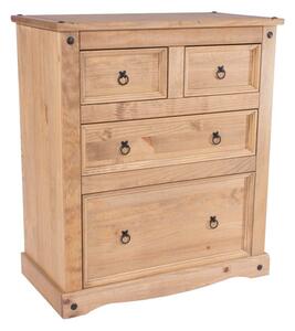 Corona 2 Over 2 Drawer Chest, Pine