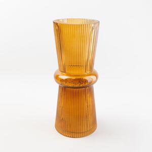 Tall Amber Glass Vase