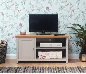 Lancaster Compact TV Unit, Grey and Oak for TVs up to 42"