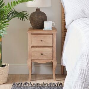 Giselle 2 Drawer Bedside Table, Mango Wood