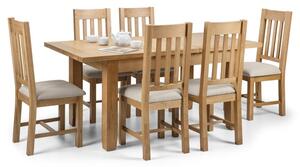 Astoria Rectangular Extendable Dining Table with 6 Hereford Chairs, Solid Oak