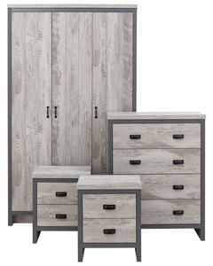 Boston 4 Piece Bedroom Set, Grey