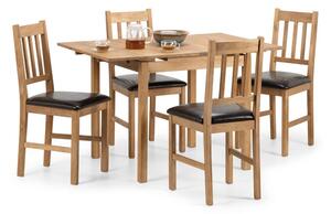 Coxmoor Square Extendable Dining Table with 4 Chairs, Solid Oak