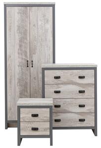 Boston 3 Piece Bedroom Set, Grey