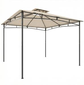 Outsunny 3 x 3 m Gazebo, Garden Gazebo with 2-Tier Roof, Metal Frame, Khaki