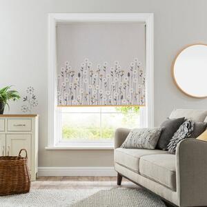 Scandi Flowers Natural Blackout Roller Blind