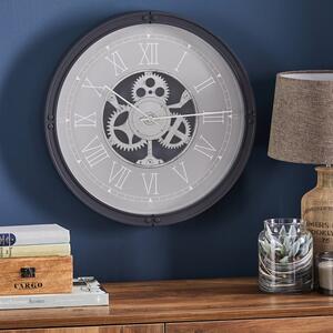 Mechanism Grey Wall Clock