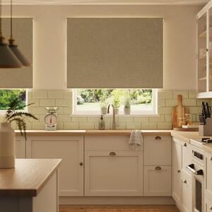 Luna Dark Sand Blackout Roller Blind