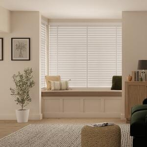 White 63mm Hardwood Shutter Effect Venetian Blind