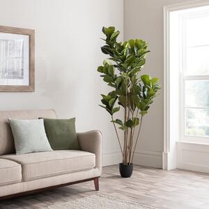 Artificial Fig Tree in Black Plant Pot