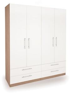 Hyde 4 Door 4 Drawer Wardrobe, White