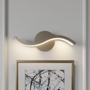 Lucande Mairia LED wall light, wave shape