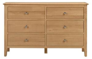 Cotswold Wide 6 Drawer Chest, Oak