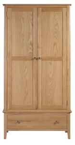 Cotswold Double 1 Drawer Wardrobe, Oak