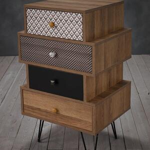 Casablanca 4 Drawer Chest, Dark Wood