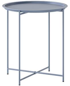 Outsunny Steel Removable Tray Top Garden Table - Blue Grey