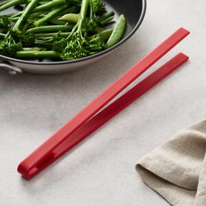 Spectrum Silicone Red Food Tongs Red