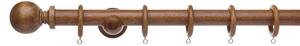 Ashton Fixed Wooden Curtain Pole with Rings