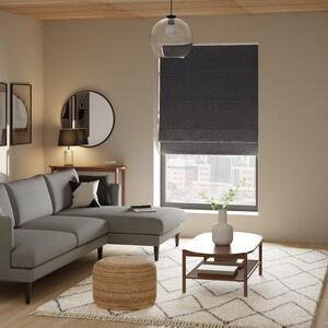 Luna Charcoal Blackout Roman Blind