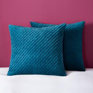 Dorma Genevieve Teal Continental Square Pillowcase Blue