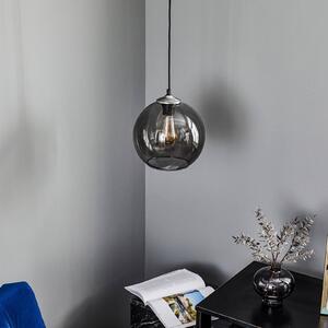 Glass ball hanging light smoke grey Ø 25 cm