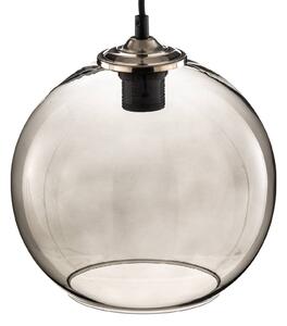 Glass ball hanging light smoke grey Ø 25 cm