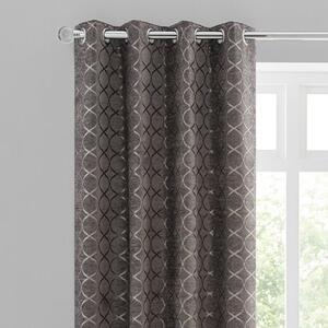 Chenille Ogee Eyelet Curtains