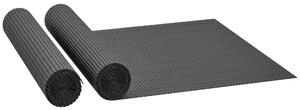Outsunny 2Pcs Plastic Privacy Screening Fence, 1m x 5 m Waterproof Windbreak Fence, Dark Grey
