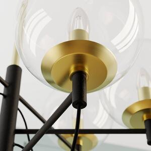Lucande Sotiana hanging lamp, glass balls 6-bulb