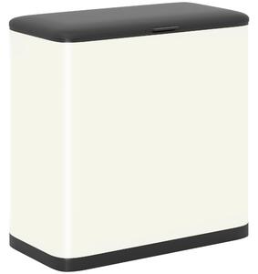 HOMCOM 8L Hanging Kitchen Bin, Rubbish bin with Lid and Removable Inner Bucket for Kitchen Cabinet Door, Under Sink, Office