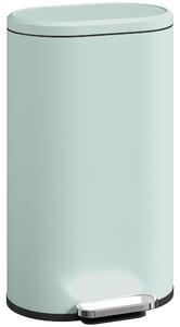 HOMCOM 30 L Modern Curved Kitchen Bin - Green